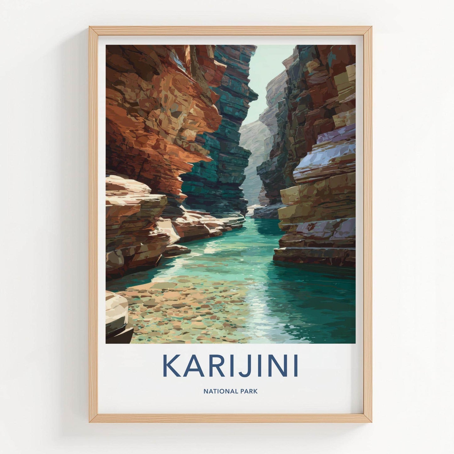Karijini National Park Poster - Australia Fine Art - Turquoise Water Gorge Gift