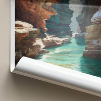 Karijini National Park Poster - Australia Fine Art - Turquoise Water Gorge Gift