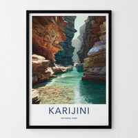 Karijini National Park Poster - Australia Fine Art - Turquoise Water Gorge Gift