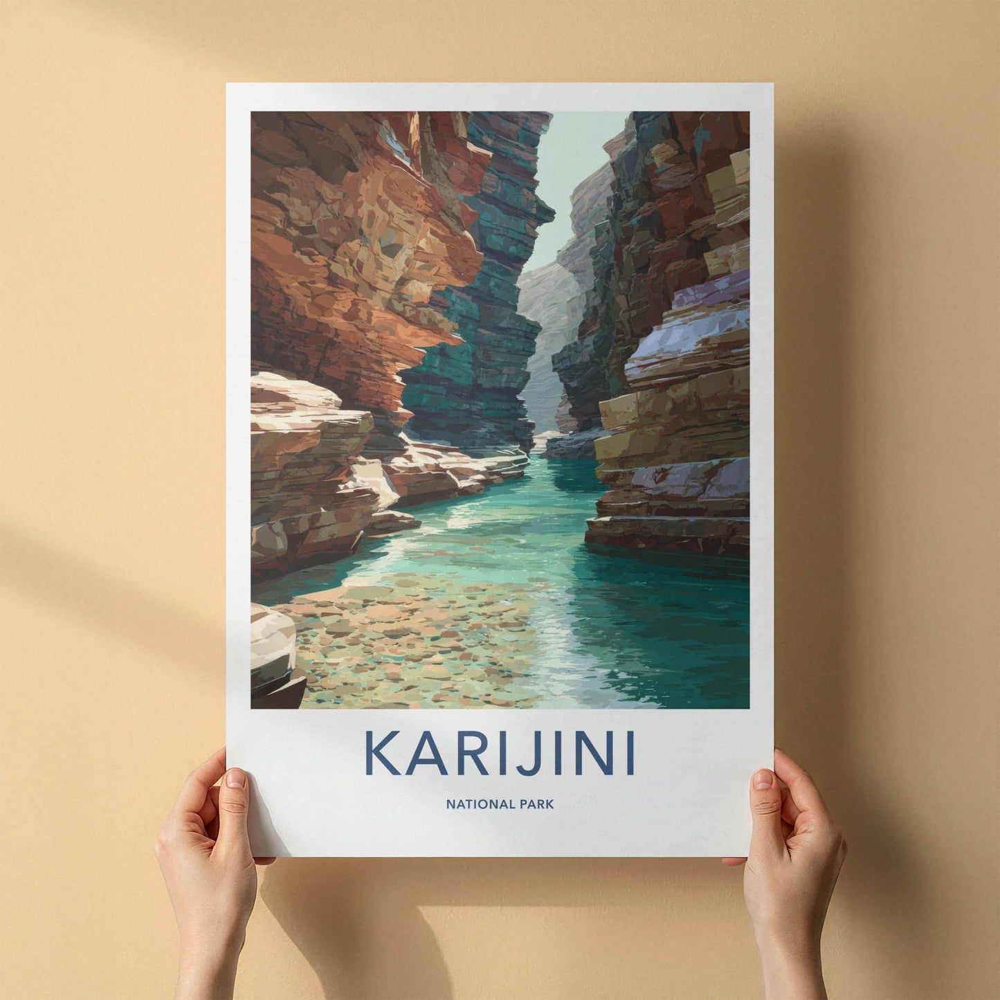 Karijini National Park Poster - Australia Fine Art - Turquoise Water Gorge Gift