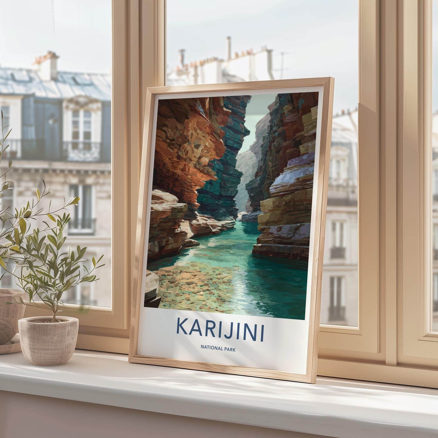 Karijini National Park Poster - Australia Fine Art - Turquoise Water Gorge Gift
