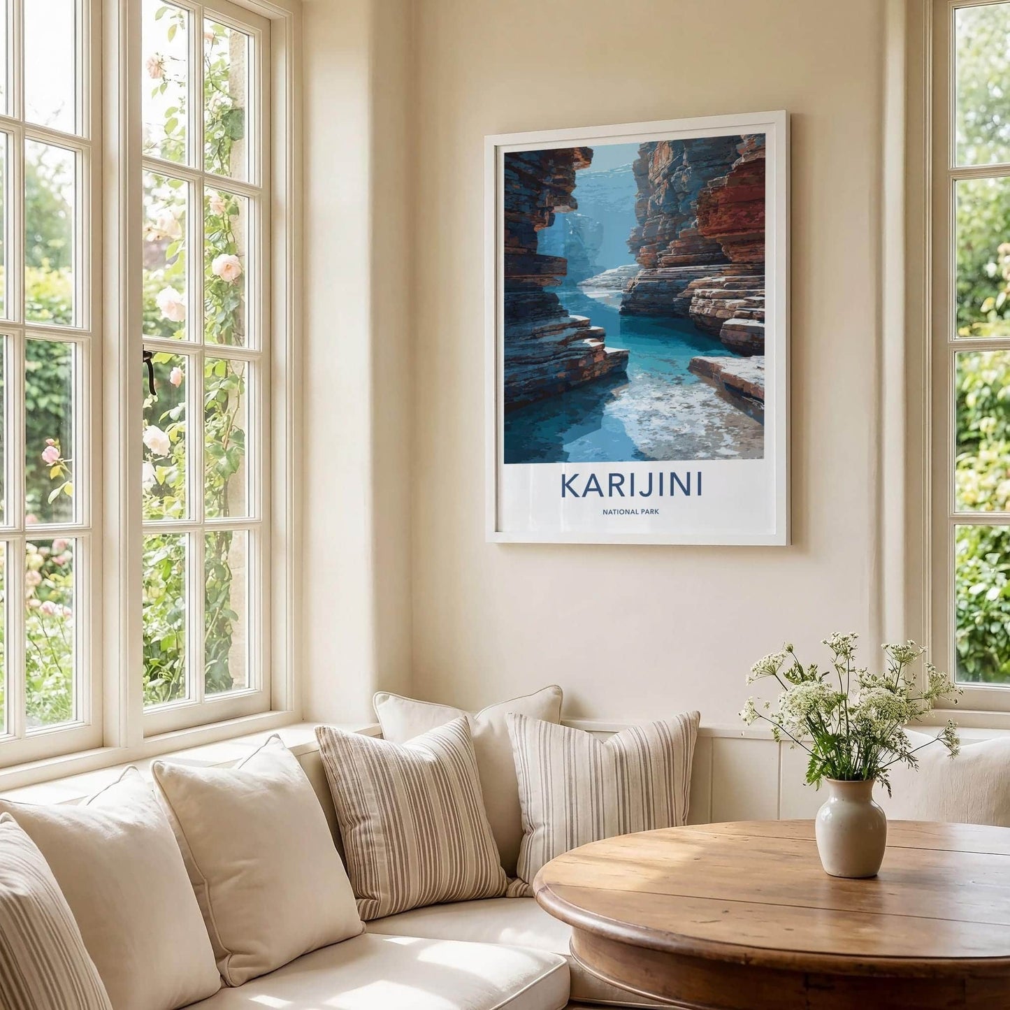 Karijini National Park Poster - Australia Travel Art - Deep Canyon River Home Decor
