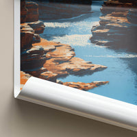 Karijini Poster - Australia Framed Print - Layered Rock Canyon Framed Decor
