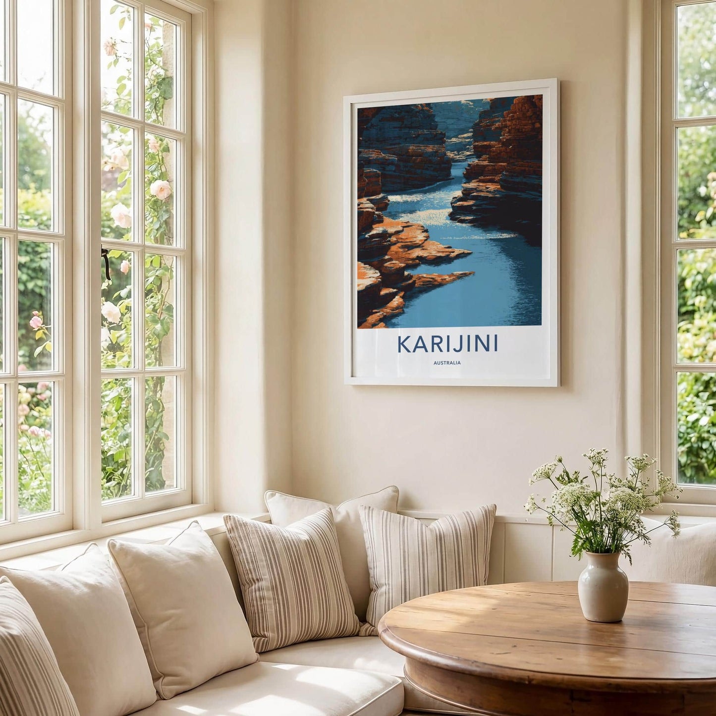 Karijini Poster - Australia Framed Print - Layered Rock Canyon Framed Decor