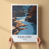 Karijini Poster - Australia Framed Print - Layered Rock Canyon Framed Decor