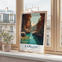 Karijini Poster - Australia Travel Art - Azure Water Gorge Home Decor
