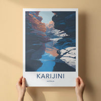 Karijini Poster - Australia Travel Art - Canyon River Reflections Home Decor