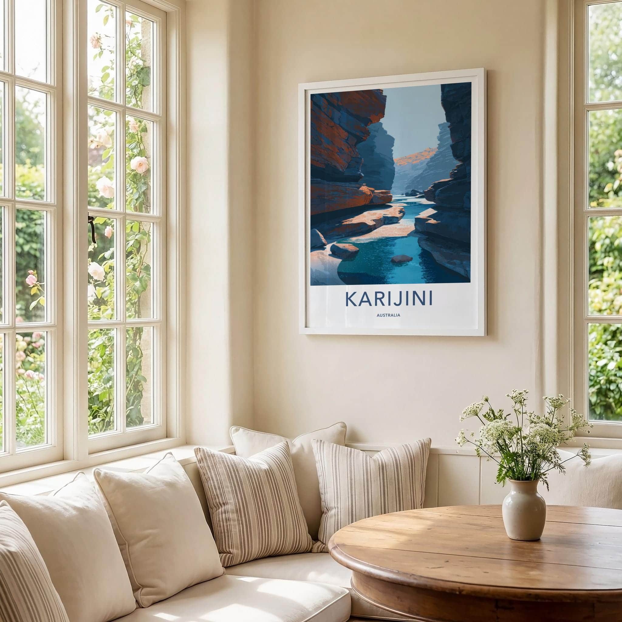 Karijini Poster - Australia Travel Art - Deep Canyon River Home Decor