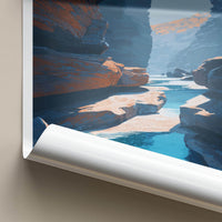 Karijini Poster - Australia Travel Art - Deep Canyon River Home Decor