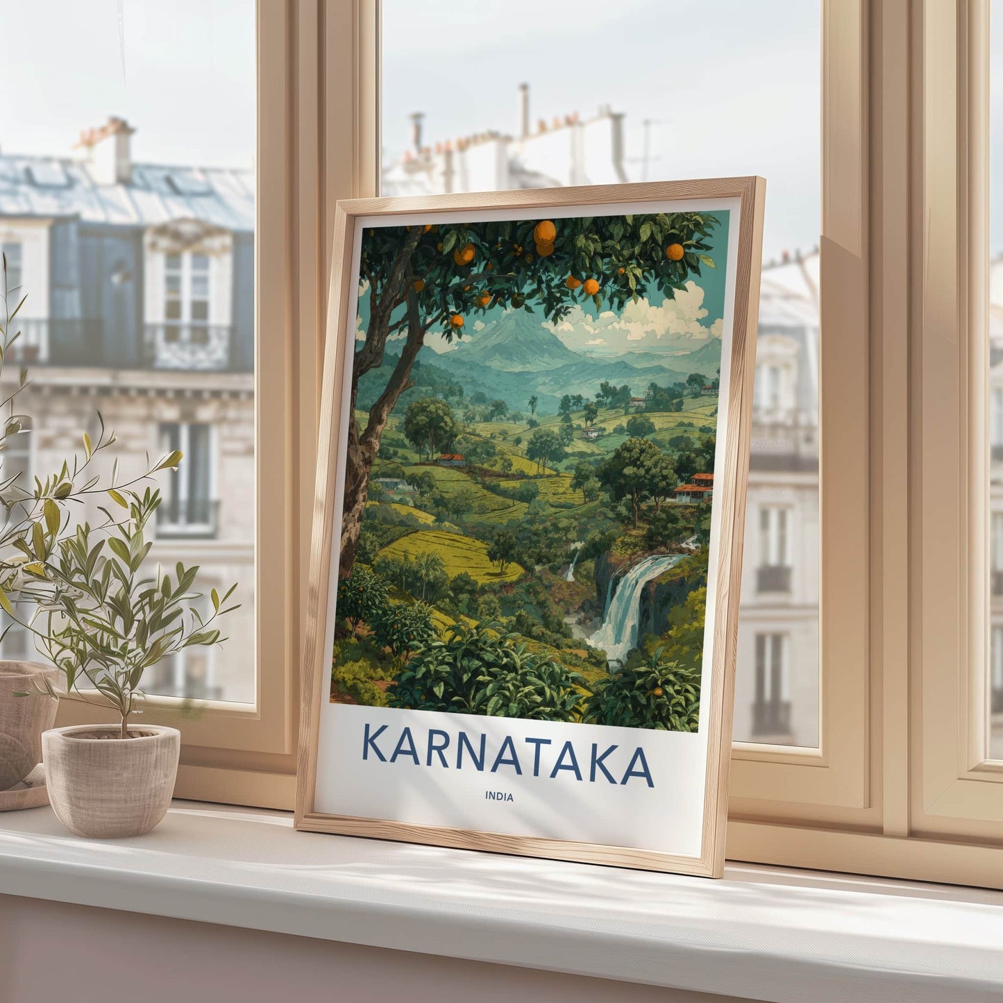 Karnataka Poster - India Travel Art - Coastal Karnataka Lush Home Decor