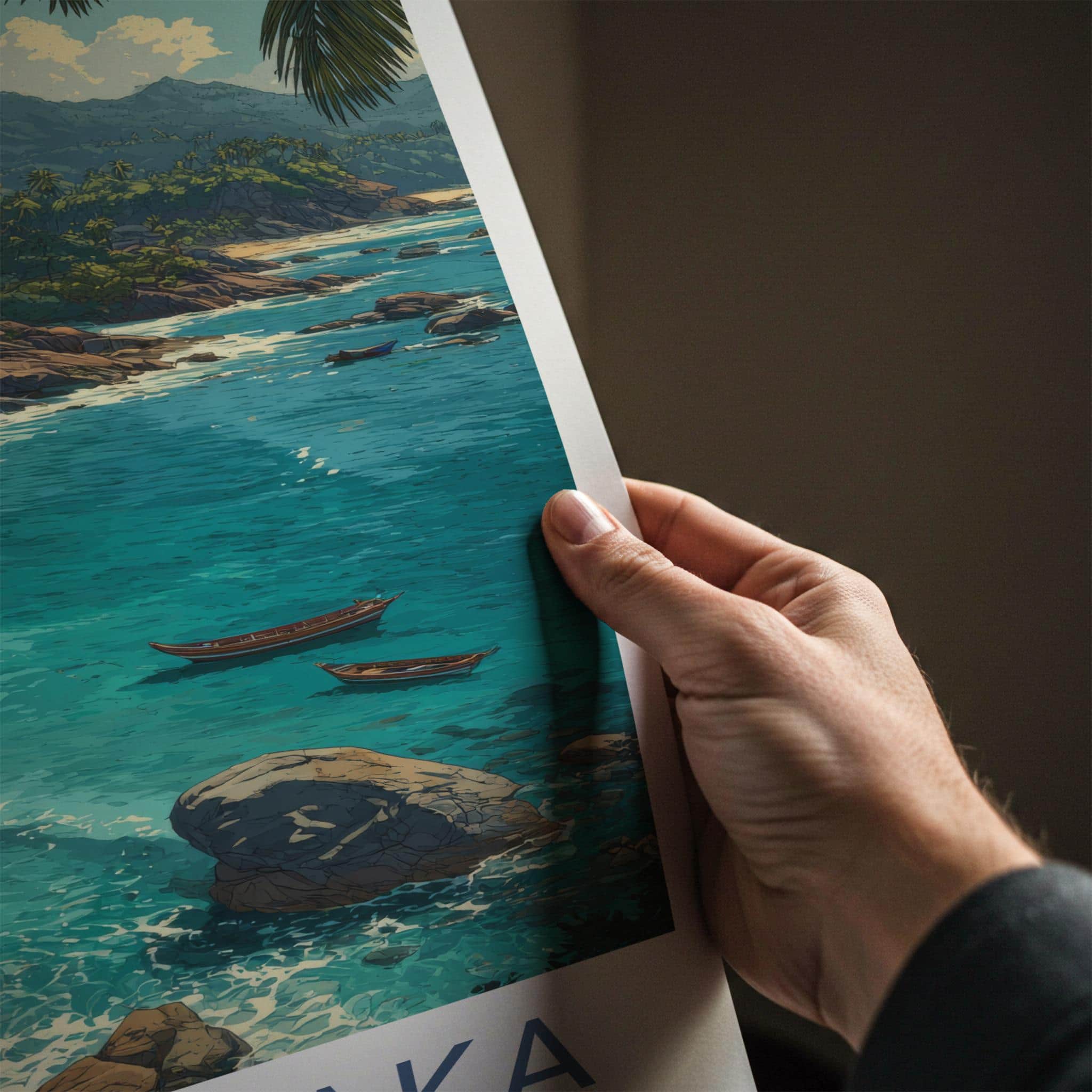 Karnataka Poster - India Travel Art - Karnataka Tropical Shore Home Decor