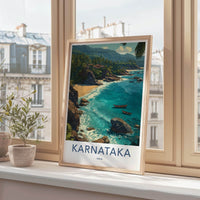 Karnataka Poster - India Travel Art - Karnataka Tropical Shore Home Decor