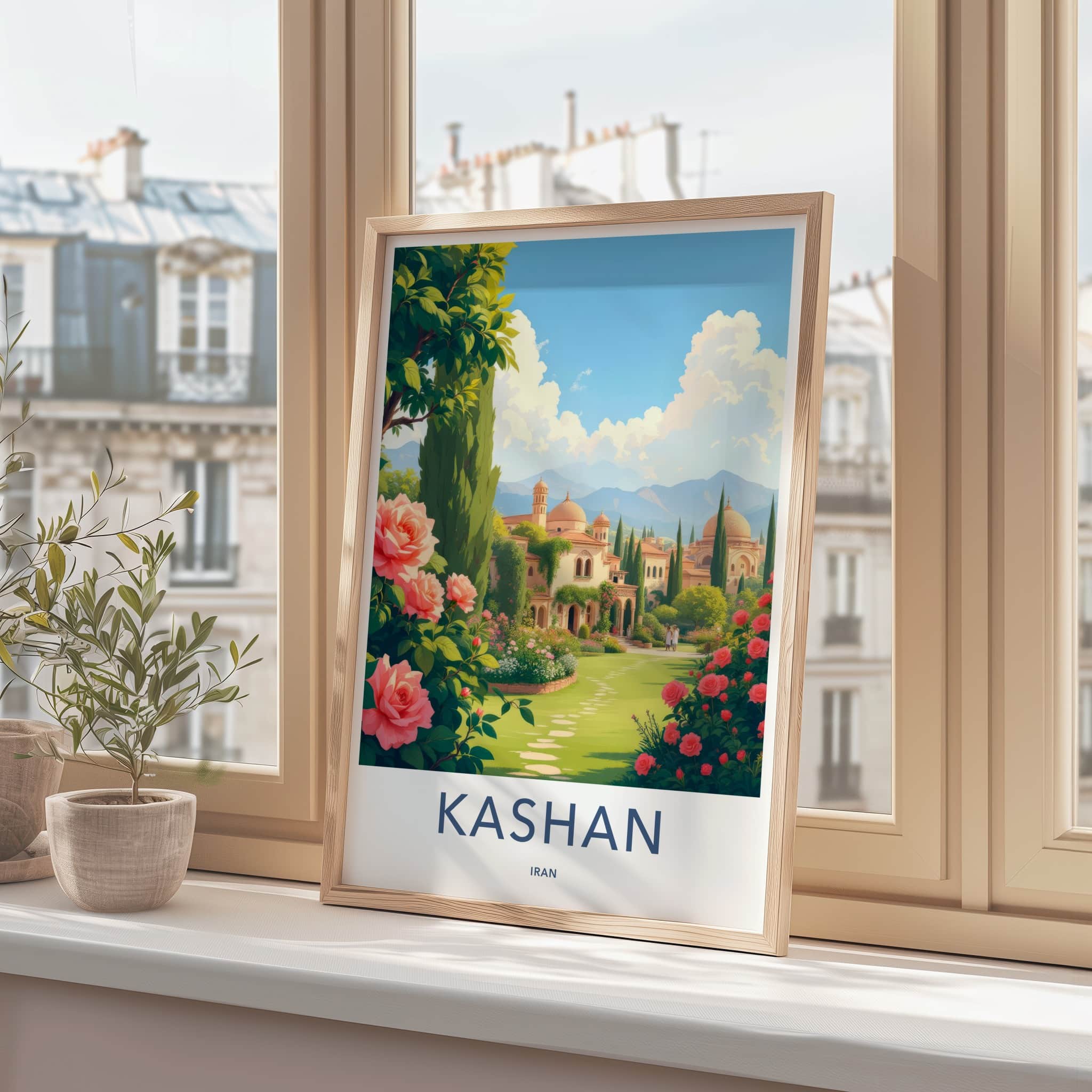 Kashan Poster - Iran Wall Art - Elegant Palace Garden Home Decor