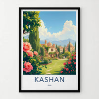 Kashan Poster - Iran Wall Art - Elegant Palace Garden Home Decor
