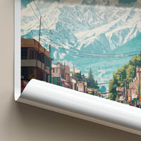 Kashmir Poster - India Travel Print - Kashmir Mountain Street Gallery Art