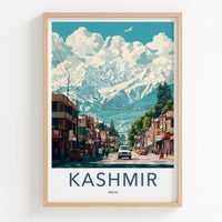 Kashmir Poster - India Travel Print - Kashmir Mountain Street Gallery Art