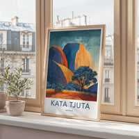 Kata Tjuta Poster - Australia Travel Art - Outback Rock Domes Home Decor