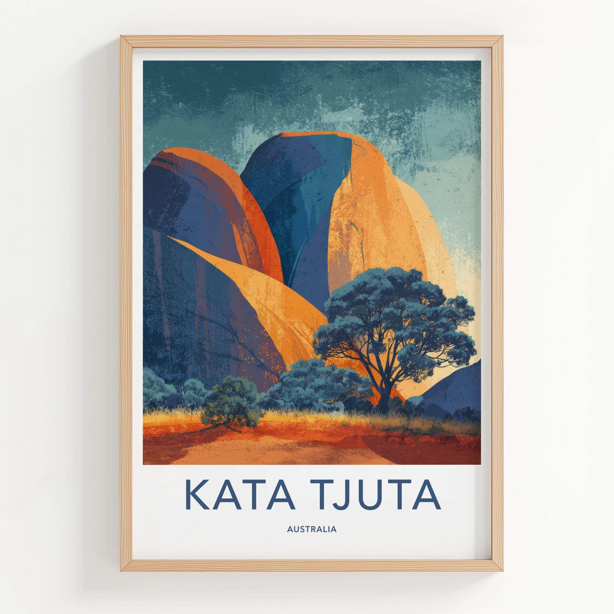 Kata Tjuta Poster - Australia Travel Art - Outback Rock Domes Home Decor