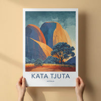 Kata Tjuta Poster - Australia Travel Art - Outback Rock Domes Home Decor