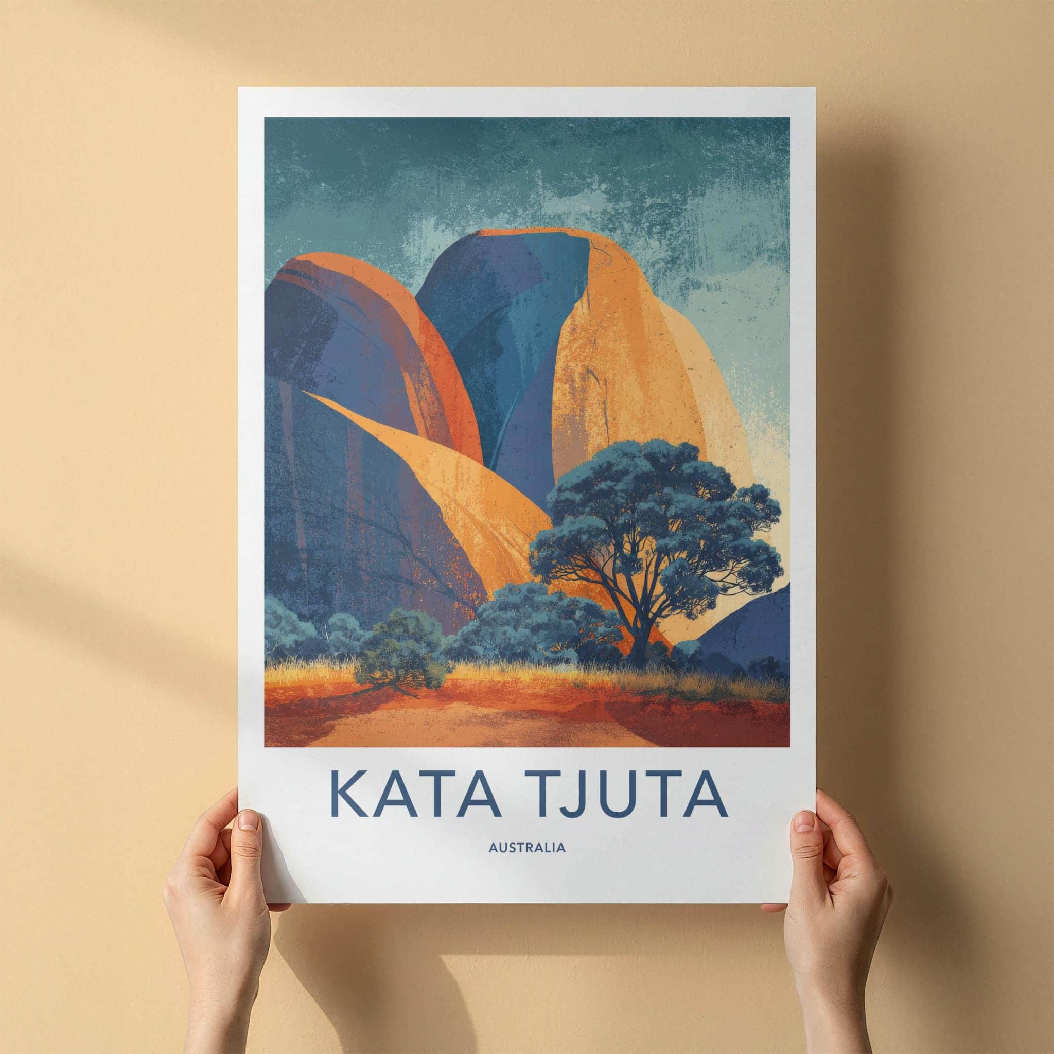 Kata Tjuta Poster - Australia Travel Art - Outback Rock Domes Home Decor