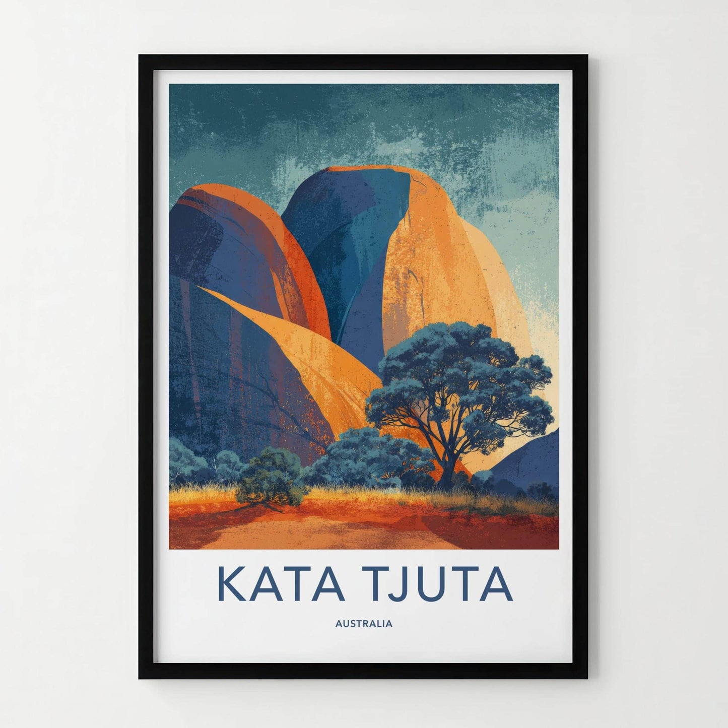 Kata Tjuta Poster - Australia Travel Art - Outback Rock Domes Home Decor