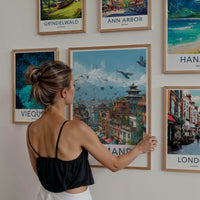 Kathmandu Poster - Nepal Travel Art - Himalayan Peaks City Home Decor