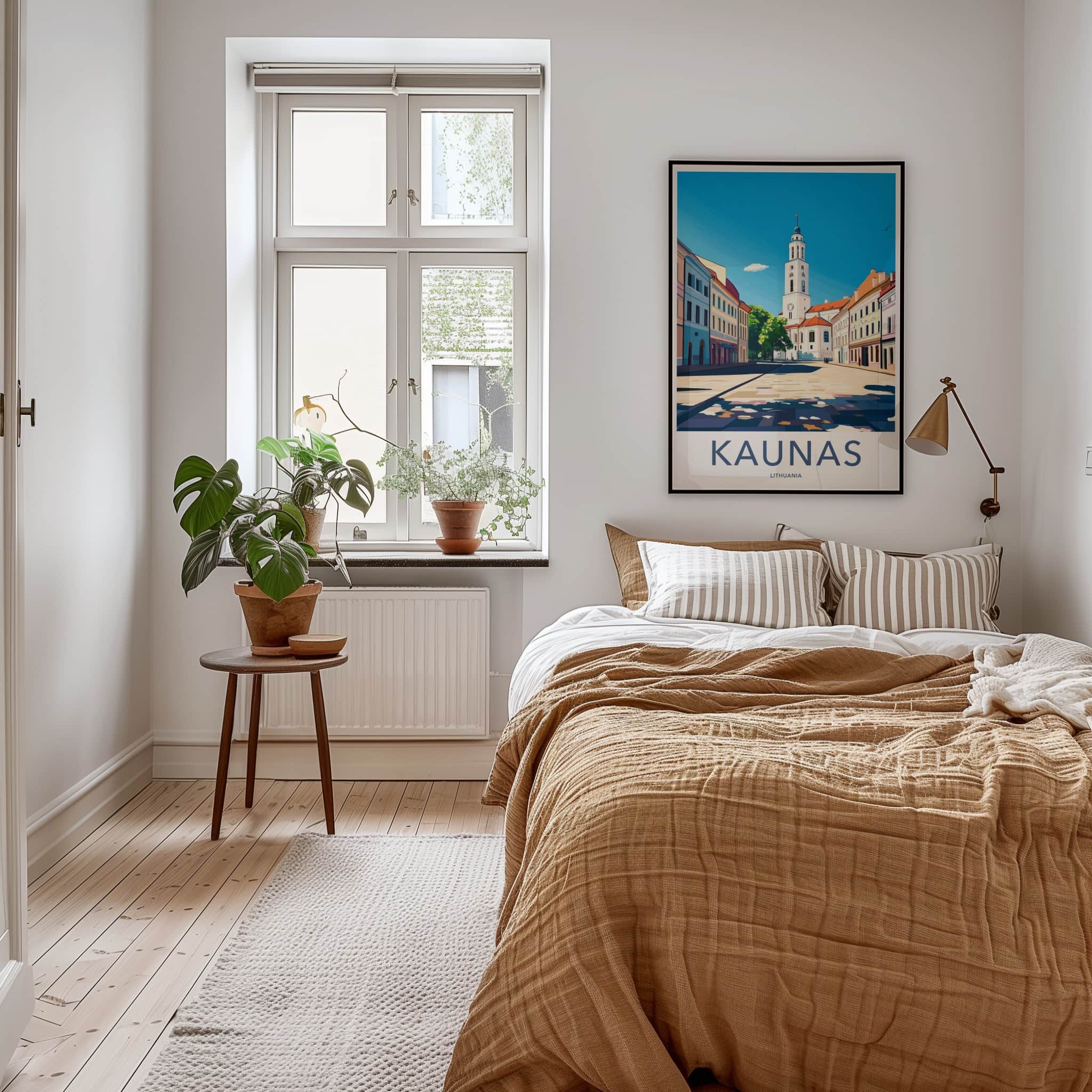 Kaunas Poster - Lithuania Travel Art - Historic City Square Home Decor