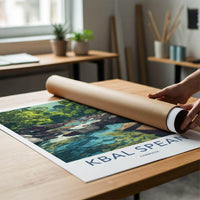 Kbal Spean Poster - Cambodia Travel Art - Lush River Rocks Home Decor