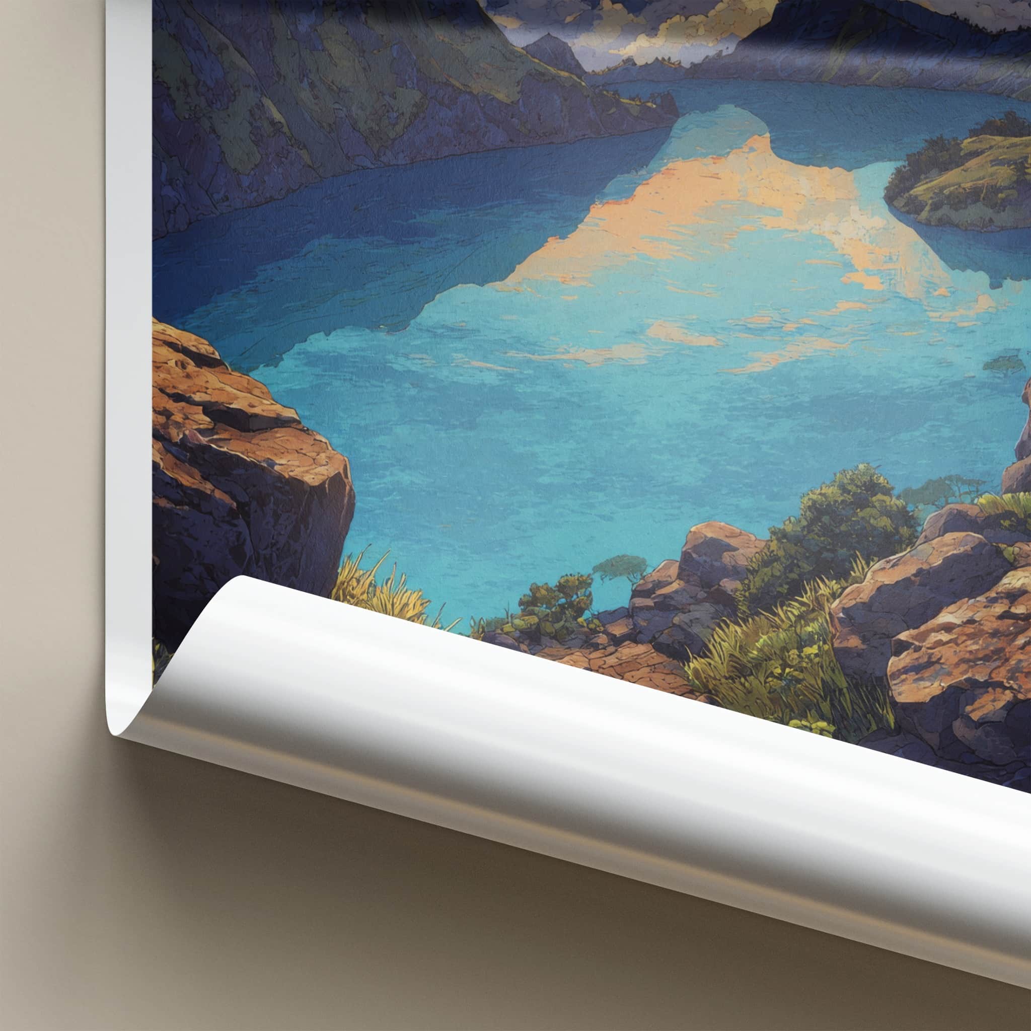 Kelimutu Poster - Indonesia Art Print - Volcanic Crater Lakes Home Decor