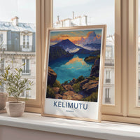 Kelimutu Poster - Indonesia Art Print - Volcanic Crater Lakes Home Decor