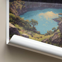 Kelimutu Poster - Indonesia Travel Art - Three Hued Lake Home Decor