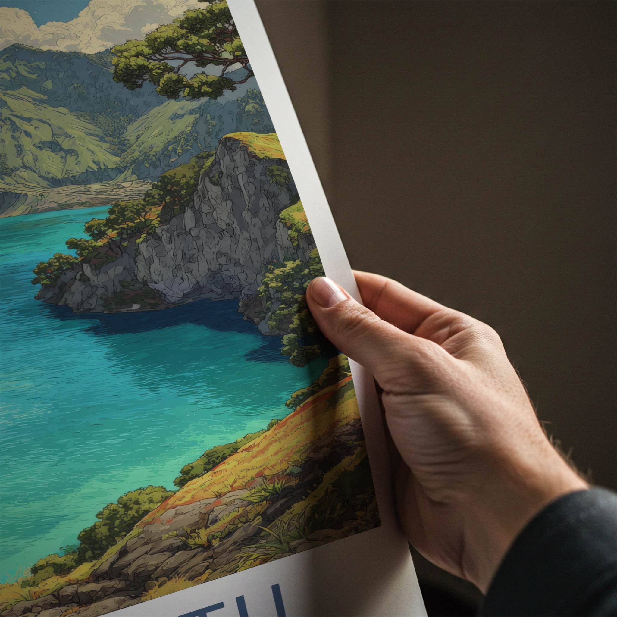 Kelimutu Poster Indonesia Turquoise Crater Lake Home Art