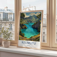 Kelimutu Poster Indonesia Turquoise Crater Lake Home Art