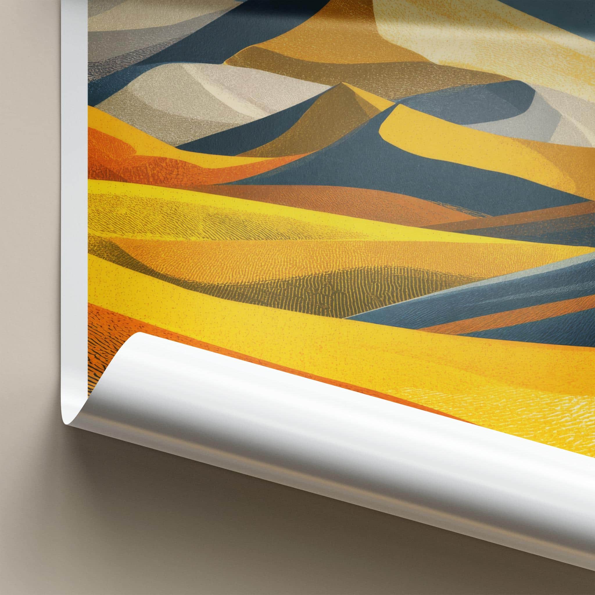 Kelso Dunes Poster - California Travel Art - Vivid Desert Layers Wall Decor
