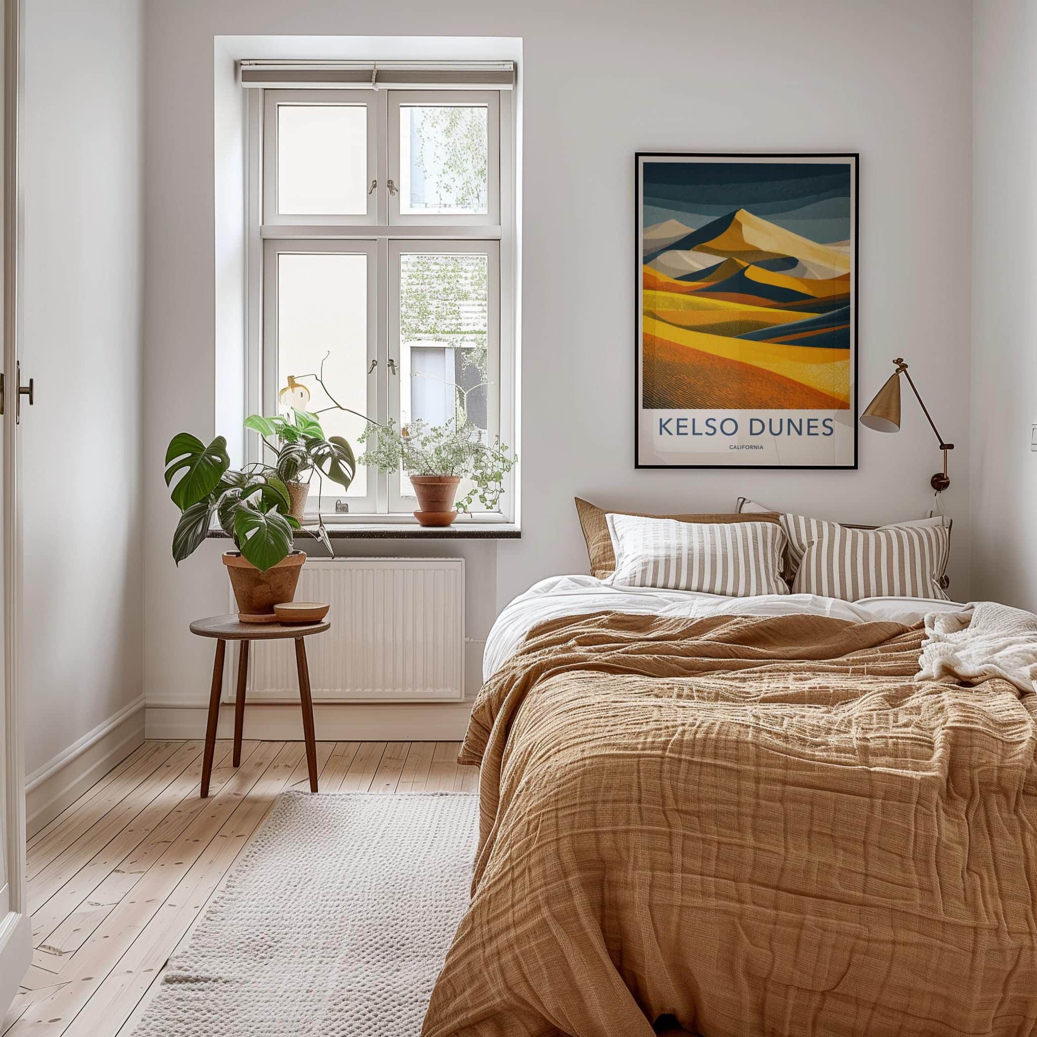 Kelso Dunes Poster - California Travel Art - Vivid Desert Layers Wall Decor