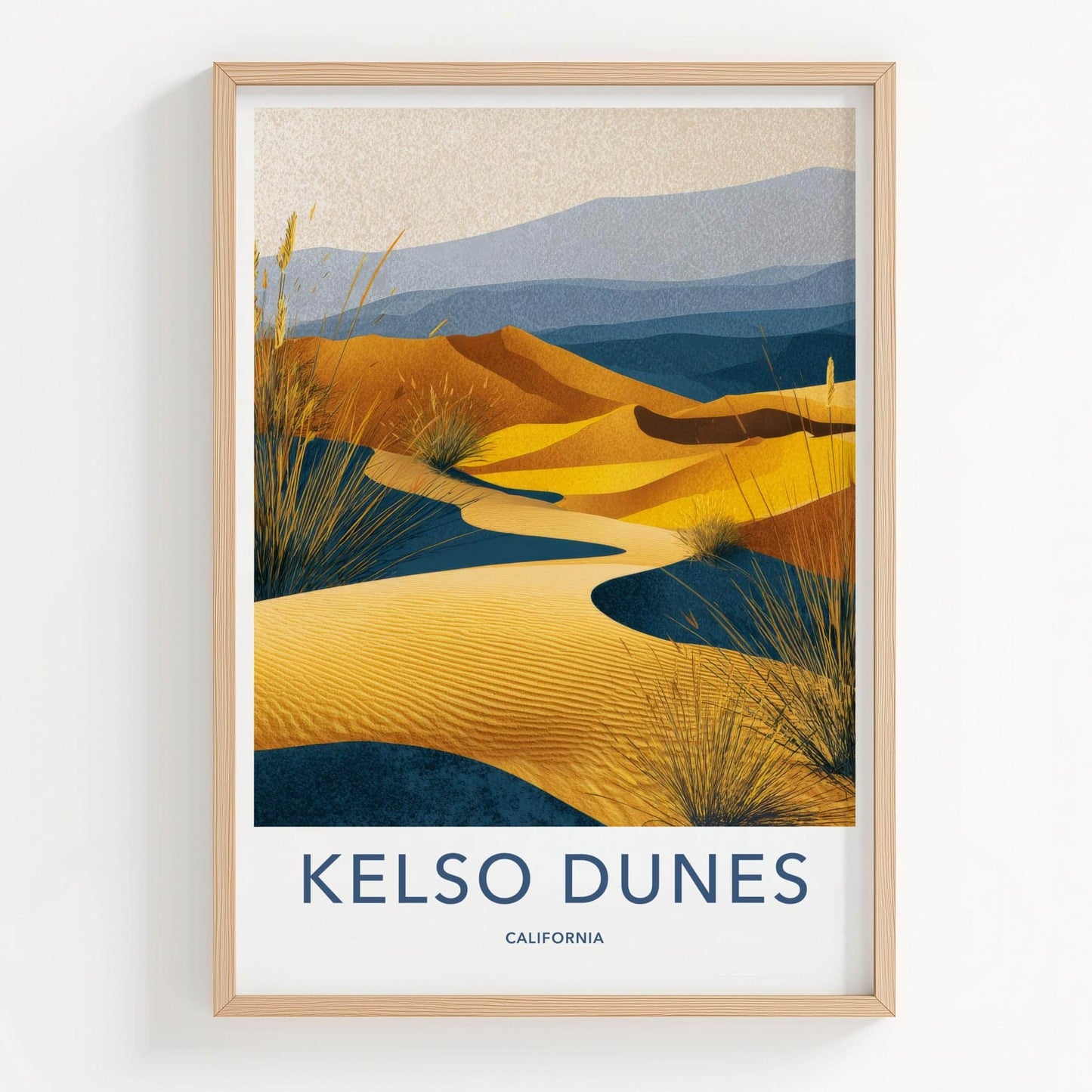 Kelso Dunes Poster - California Wall Art - Golden Sand Dunes Home Decor