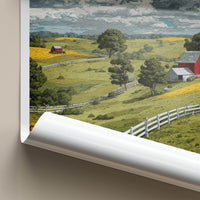 Kentucky Poster - Kentucky Travel Art - Rural Barn Sunflowers Home Decor