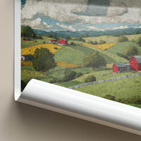 Kentucky Poster - Kentucky Wall Art - Red Barns Sunflowers Wall Decor