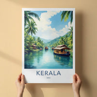 Kerala Poster - India Fine Art - Lush Tropical River Backwaters