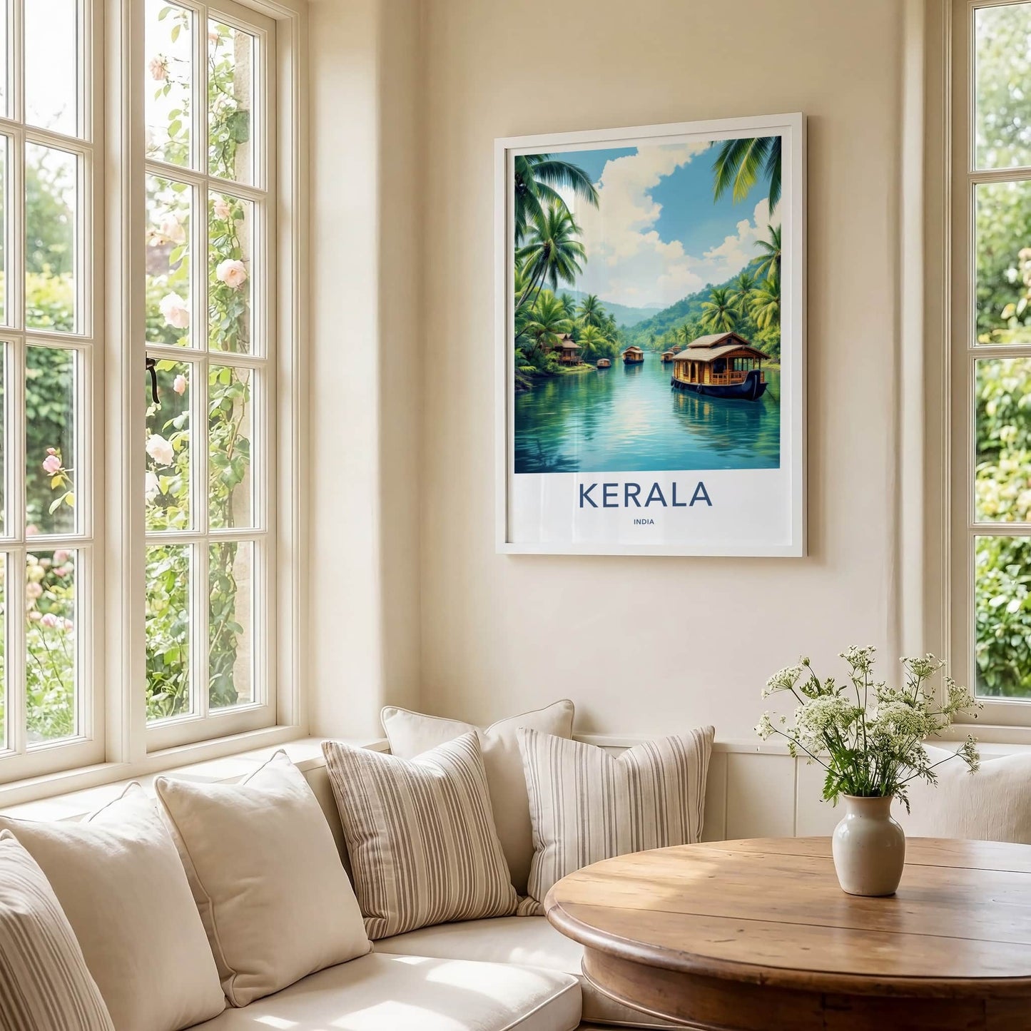 Kerala Poster - India Fine Art - Lush Tropical River Backwaters