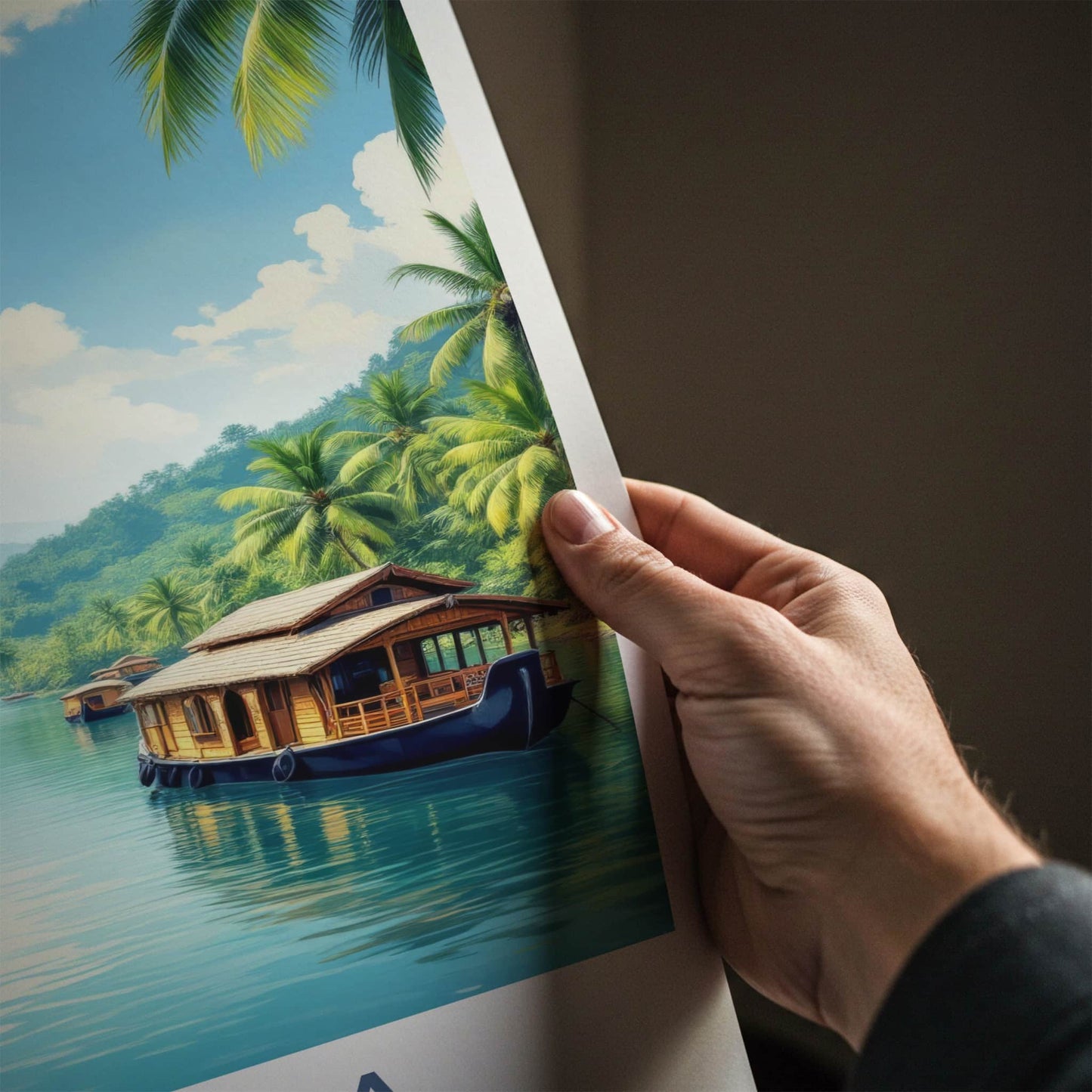 Kerala Poster - India Fine Art - Lush Tropical River Backwaters
