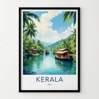 Kerala Poster - India Fine Art - Lush Tropical River Backwaters