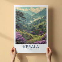 Kerala Poster - India Framed Art - Misty Valleys Purple Home Art