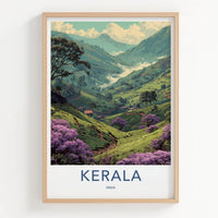 Kerala Poster - India Framed Art - Misty Valleys Purple Home Art