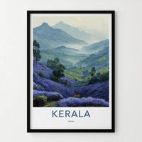 Kerala Poster - India Travel Art - Kerala Lavender Hills Home Decor