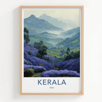 Kerala Poster - India Travel Art - Kerala Lavender Hills Home Decor