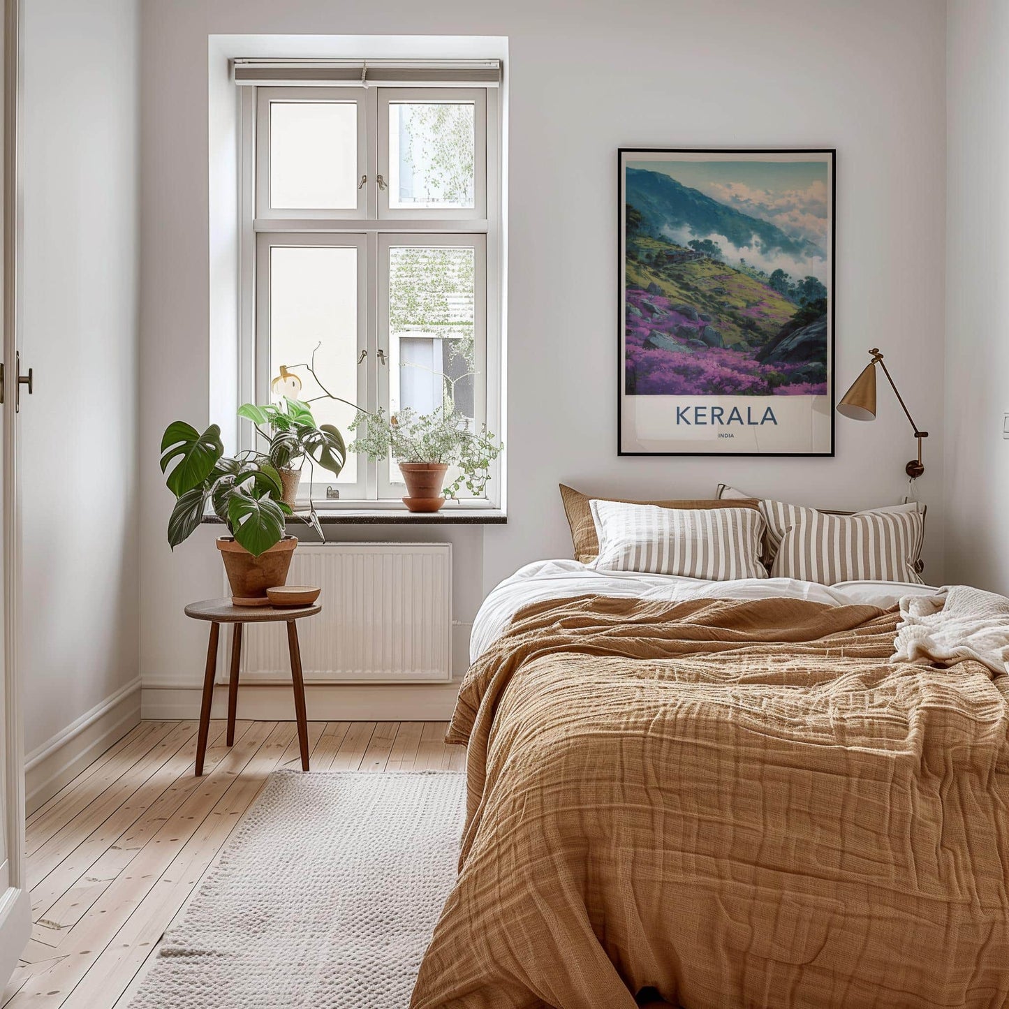 Kerala Poster - India Travel Art - Kerala Misty Mountain Blooms Home Decor
