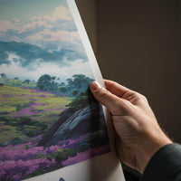 Kerala Poster - India Travel Art - Kerala Misty Mountain Blooms Home Decor