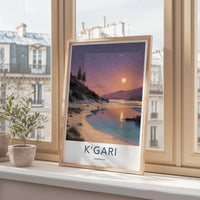 KGARI Poster - Australia Travel Art - Starry Night Beach Home Decor