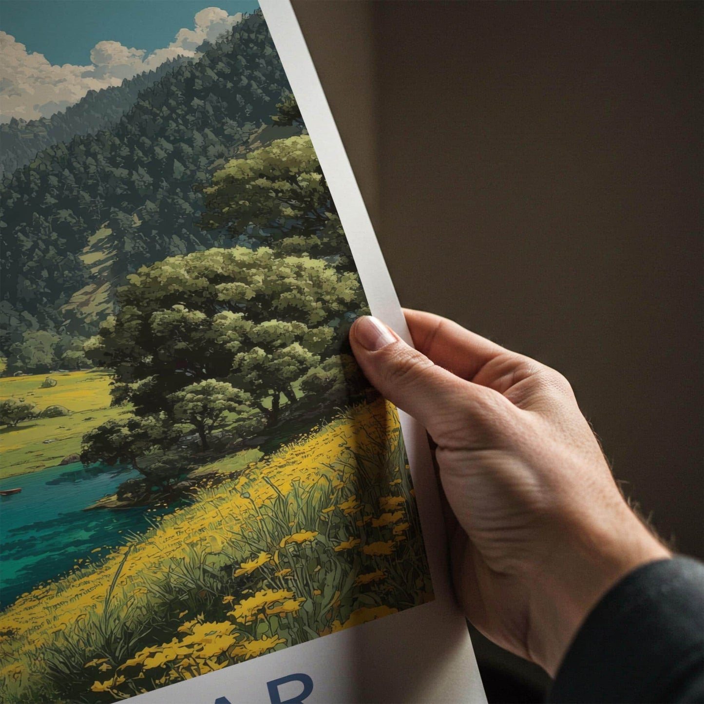 Khajjiar Poster - India Art Print - Himachal Pradesh Lake Meadow Gift